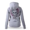 Damen Kapuzenjacke Skull